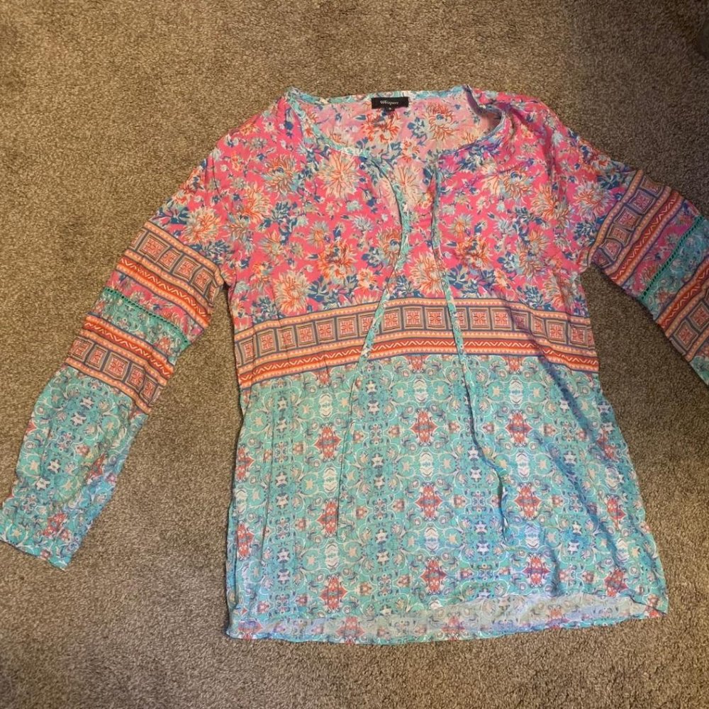 Whispers Floral Bohemian Blouse